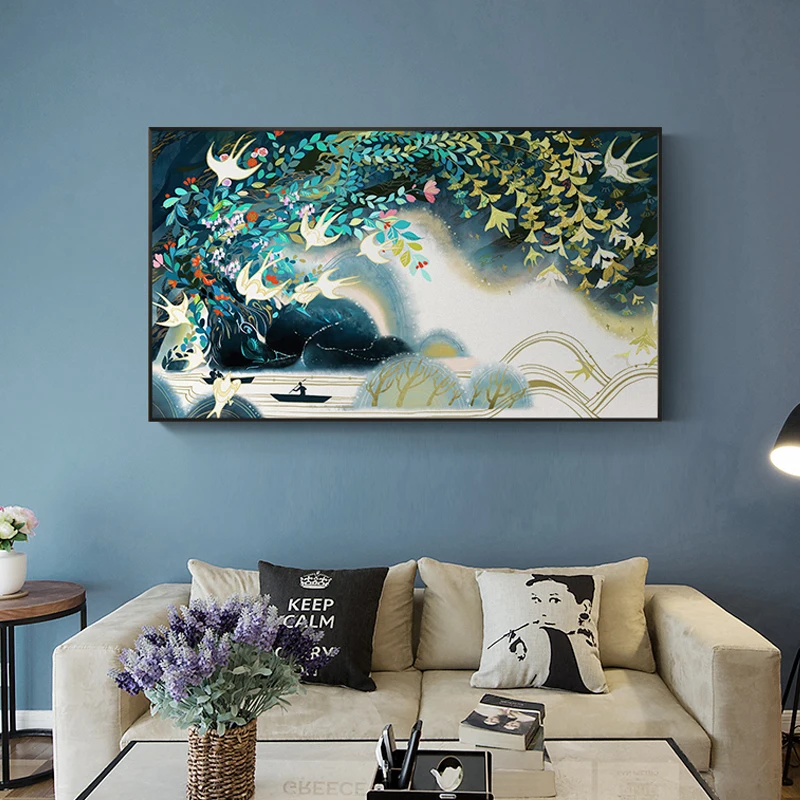 Фантастический мир волшебный лес холст картины настенные художественные