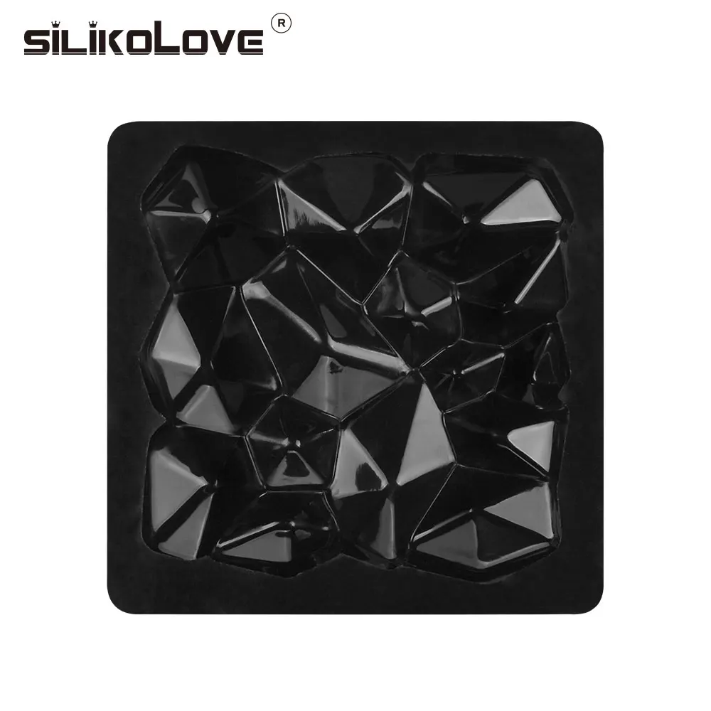 Силиконовая форма SILIKOLOVE для украшения торта в виде квадратных камней 3d Муса