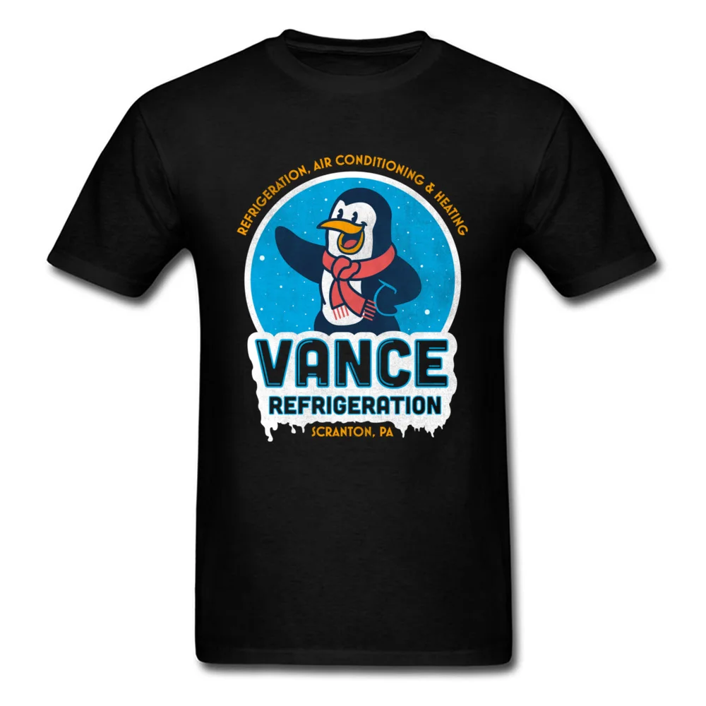 

Men Tops T-Shirt 2018 New Arrival Fashion Casual Short Sleeved Clothing Vance Refrigeration Penguin T Shirt Cartoon 90s Tshirt