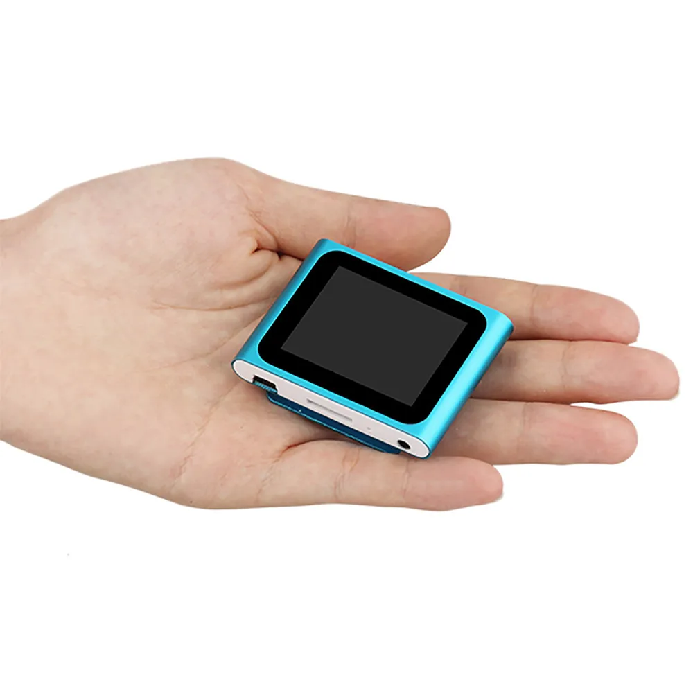 Топ продаж ЖК-экран 6-ой мини Клип Mp4 плеер FM Радио Видео игры фильм Поддержка Micro SD TF Поддержка 256 MB-16 GB Мода