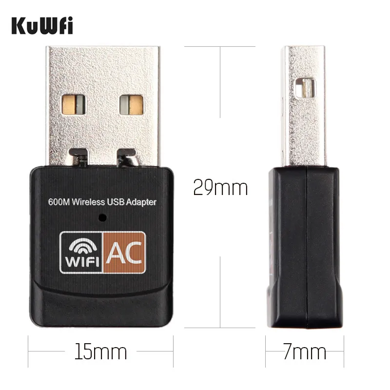 KuWFi Wifi адаптер WD 4503AC USB Сетевая карта 2 4 ГГц/5 8 ГГц Двухдиапазонная сетевая Lan Карта