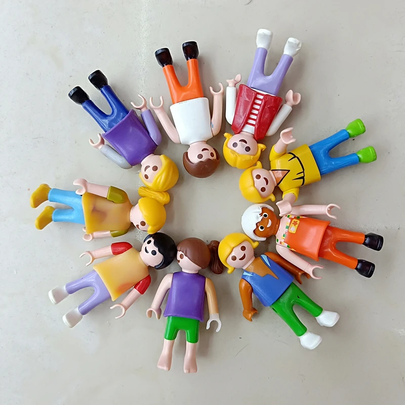 5 шт. случайный отправлен рисунки из мультфильма ПВХ оригинальный playmobil фигурки