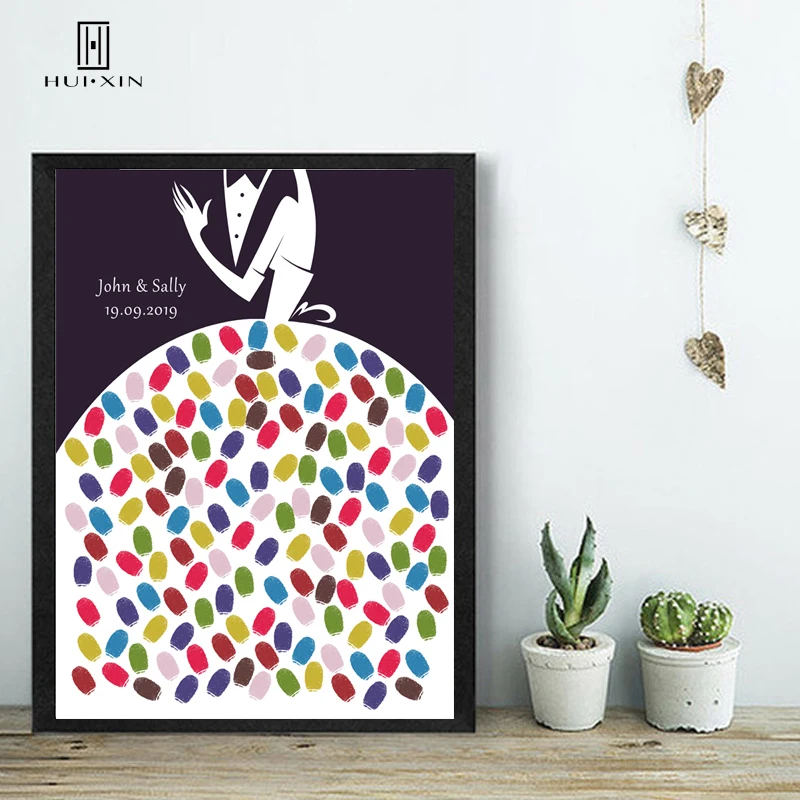 Бесплатные пользовательские имя Дата DIY пара отпечатков пальцев Подпись