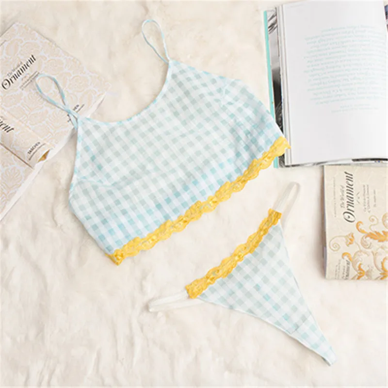 Новое поступление женские пижамные комплекты зеленые и белые клетчатые Короткие