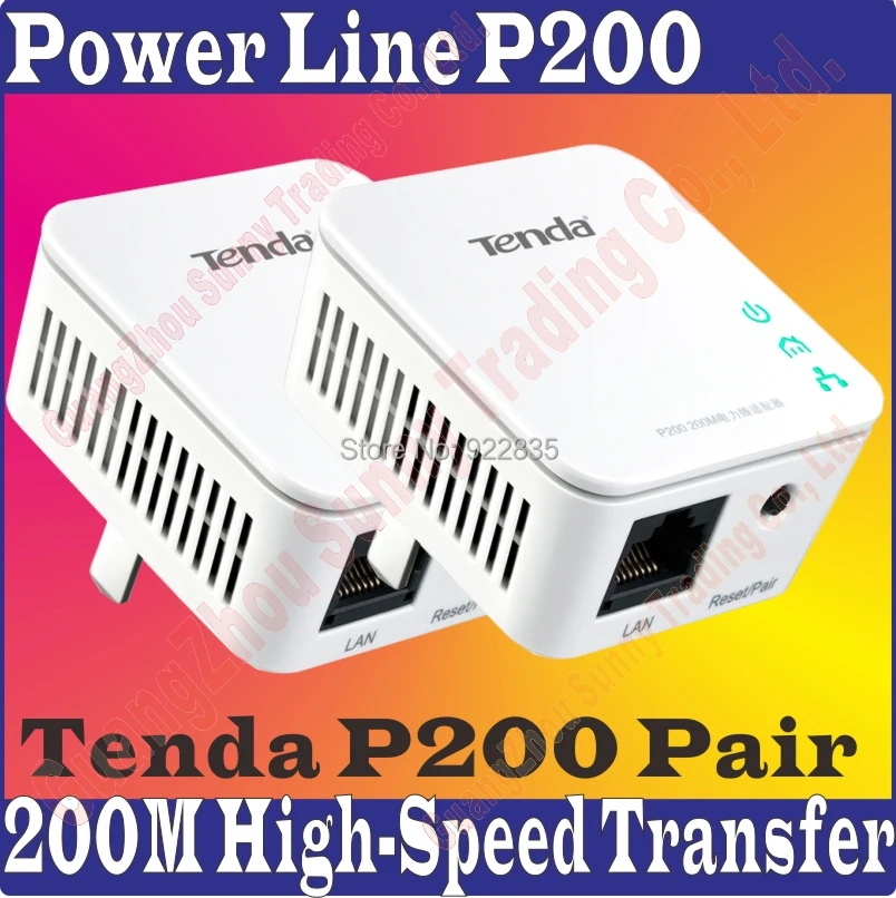 Мини адаптер Tenda P200 проводной сетевой 200 Мбит/с без настройки и установки Plug & Play Prom