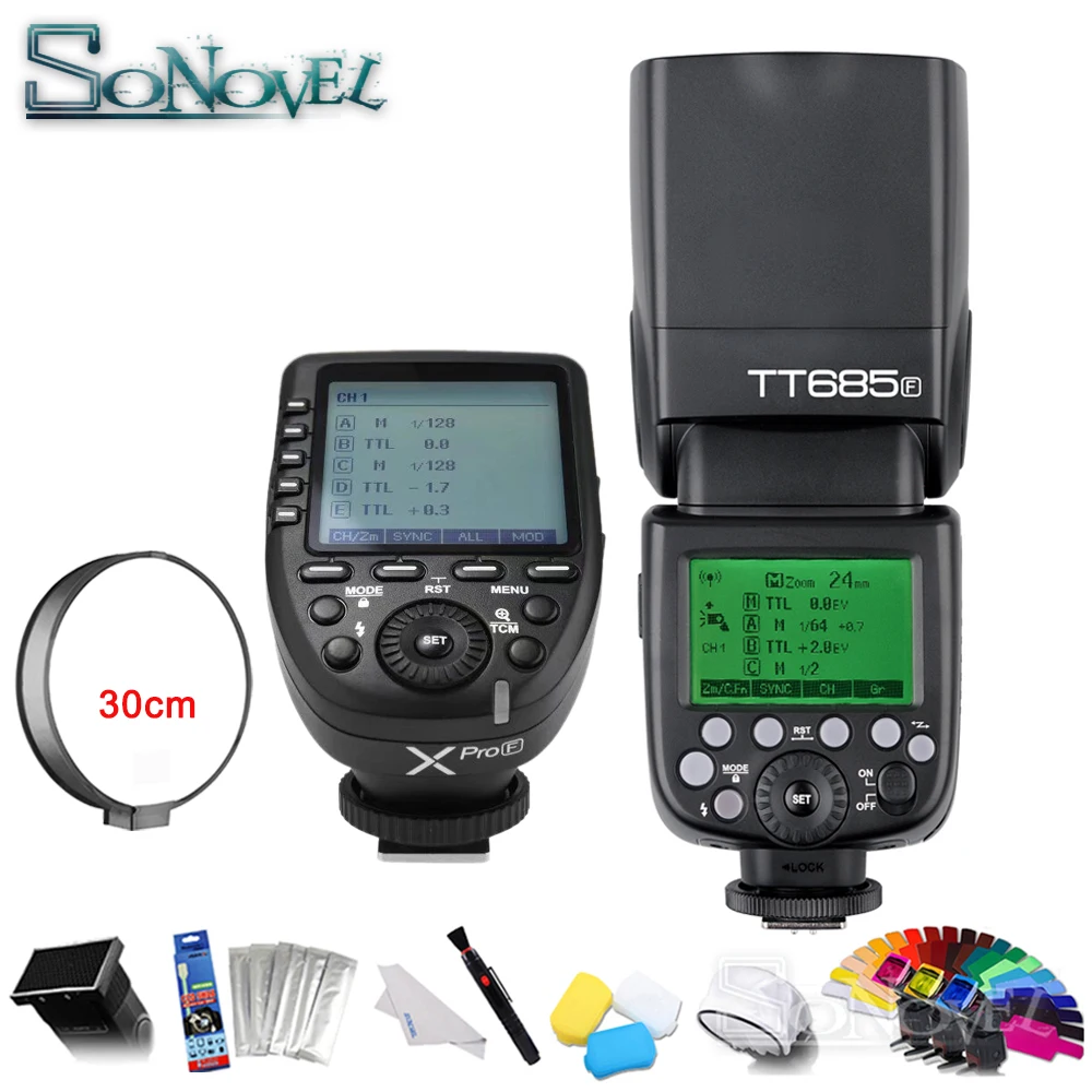 

Вспышка для камеры Godox TT685F 2,4G HSS TTL GN60 + Xpro-F триггерный передатчик для Fujifilm Fuji