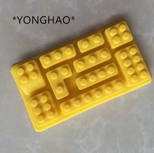 YONGHAO Прямоугольная форма кубика Lego с 10 отверстиями сделай сам шоколадная
