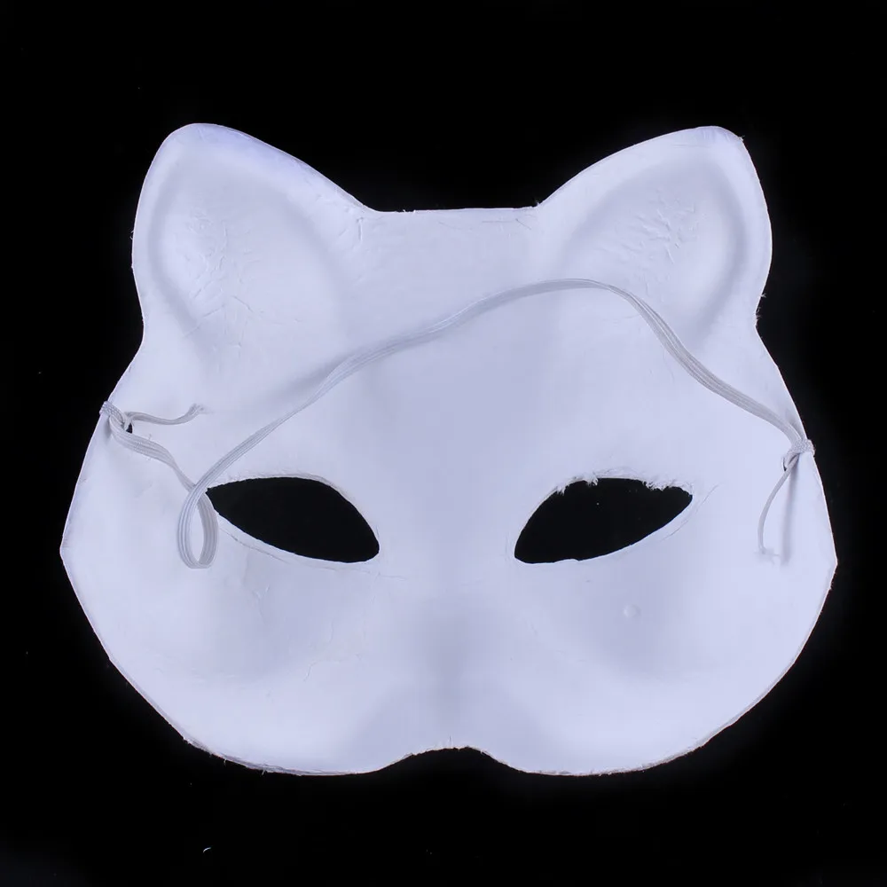 10 шт. маски для маскарада без рисунка|party mask|paper pulpmask white |