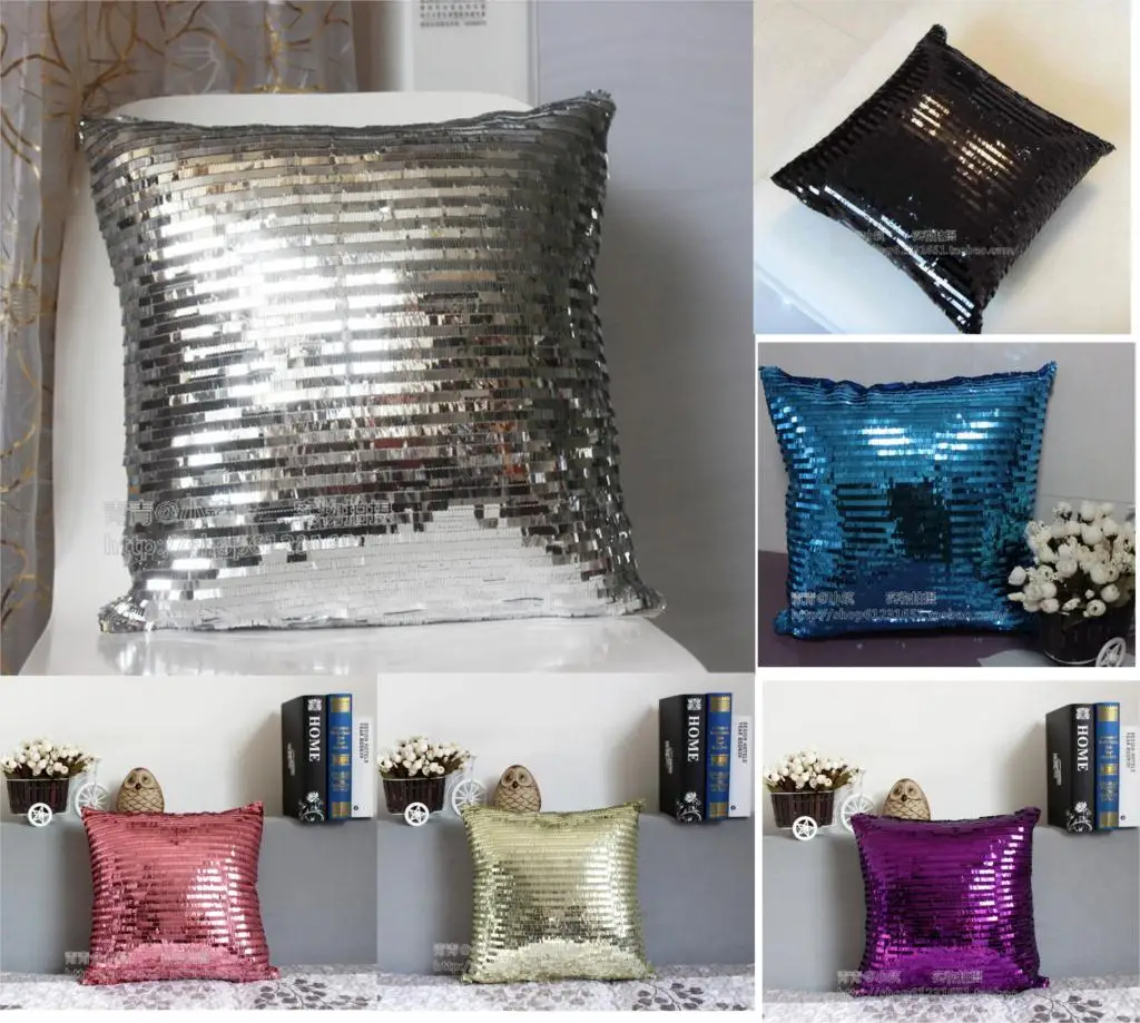 Горячая Распродажа серебряные блестящие диванные подушки подушка без