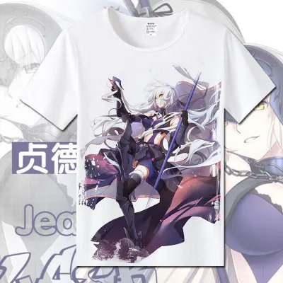 Pattern 8 Fate/Grand Order Joan of Arc, хлопковые футболки для женщин, Студенческая футболка Jeanne d'Arc, летняя одежда с круглым вырезом и коротким рукавом, футболки - Цвет: Pattern 8