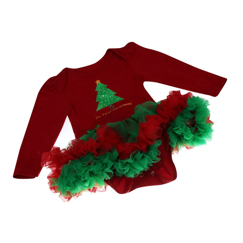 Коллекция 2017 года Рождественская Одежда для новорожденных лидер продаж