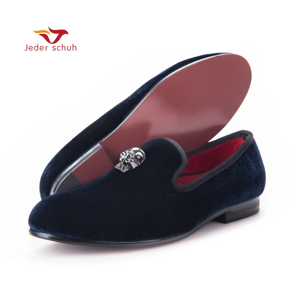Jeder Schuh/Новая Стильная мужская бархатная обувь с ручной вышивкой, вечерние и банкетные мужские лоферы на плоской подошве