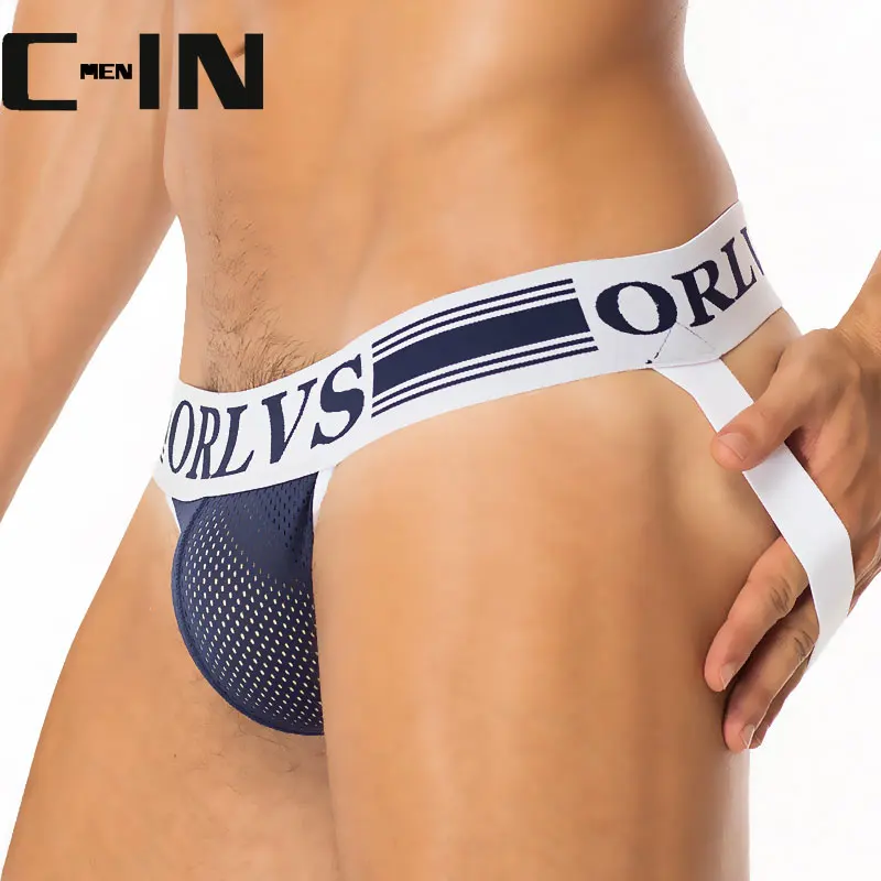 C мужское Сетчатое нижнее белье бандаж сексуальное стринги мужские Homme Tanga ventilate