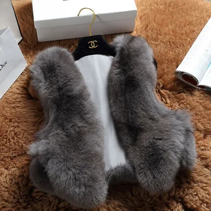 2017 роскошный настоящий оптовый жилет из лисьего меха осенне-зимний натурального