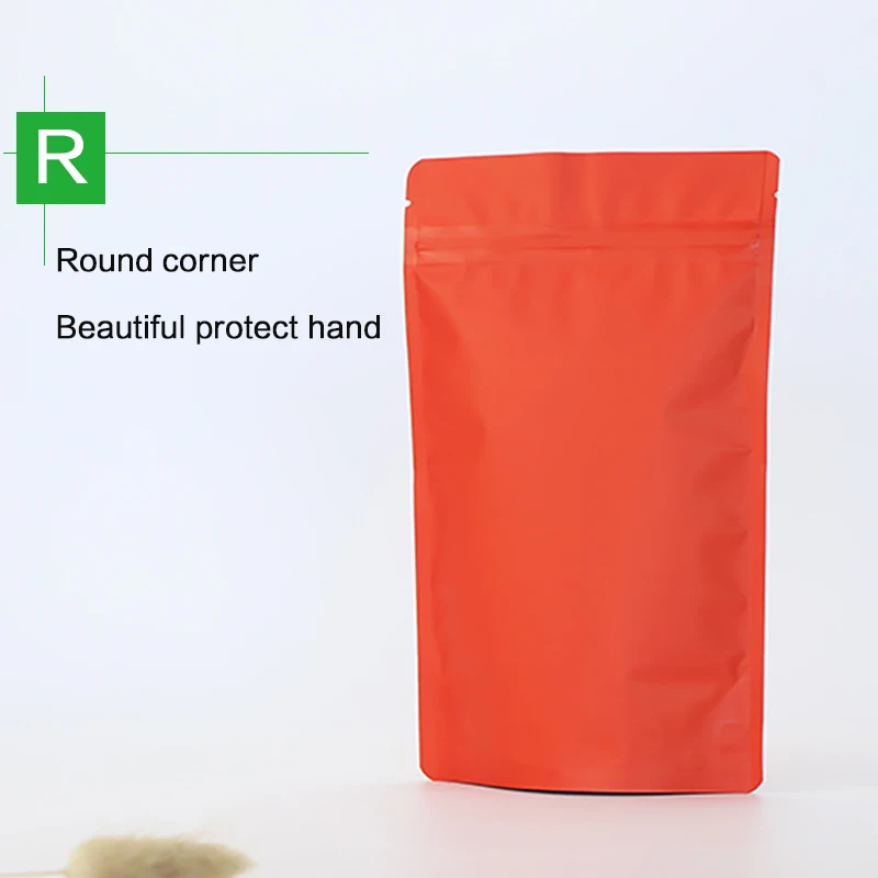 Матовый красный мешочек с молнией алюминиевая фольга сумка на молнии пакетики