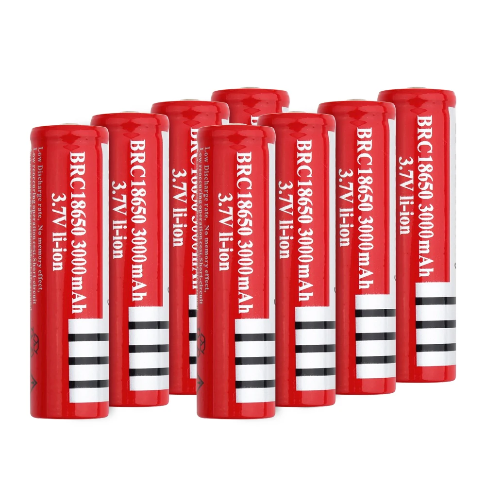 Высокая емкость brc 18650 батарея 3,7 v 3000mah аккумуляторная батарея для DVD камеры рация фонарик