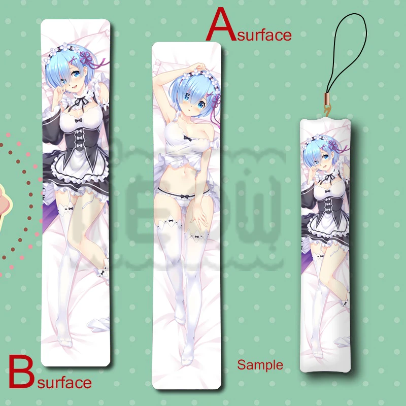 

Хит продаж: Zero kara Hajimeru Isekai Seikatsu Rem Maid милый аниме мини дакимакура брелок-подушка подвесное украшение ремешок для телефона