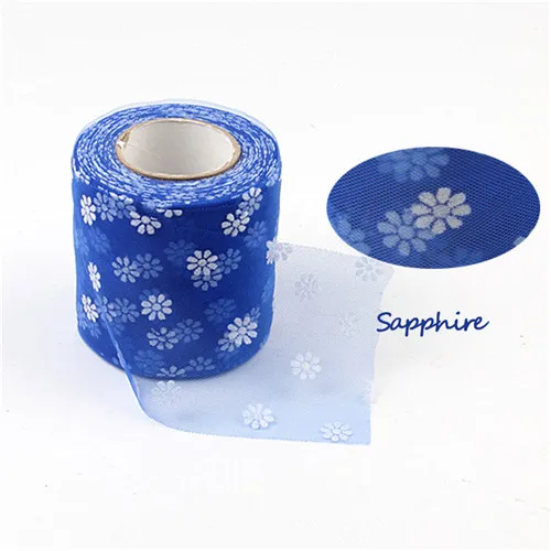 sapphire 25 ярдов/партия, 7,5 см, блестящая фатиновая сетчатая юбка-пачка в рулоне, мягкая фатиновая пачка с блестками, сделай сам, украшение для свадьбы, дома, свадьбы, дня рождения - Цвет: sapphire