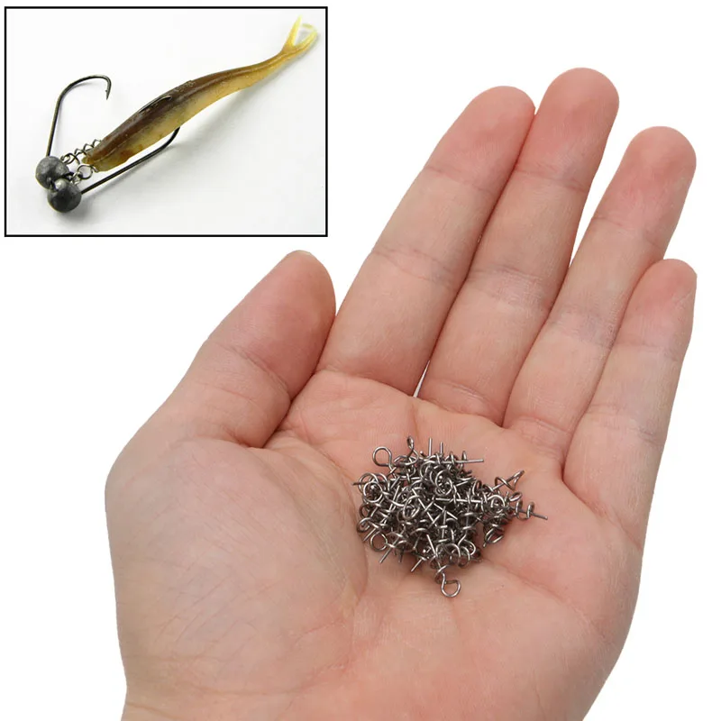 Мягкие приманки 25 100 крючок булавка пружинный фиксированный замок рыбалка с