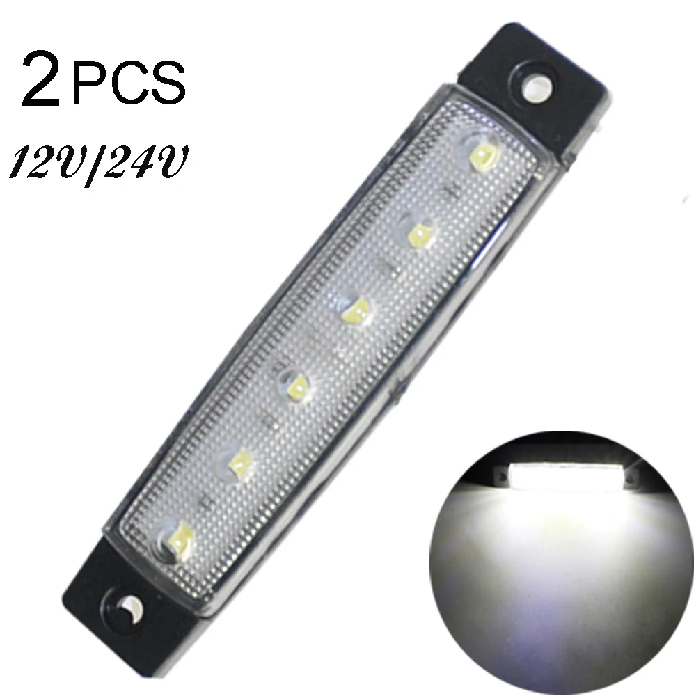 2 шт. 6 2835 Светодиодный Боковой габаритный фонарь для грузовика прицепа фургона