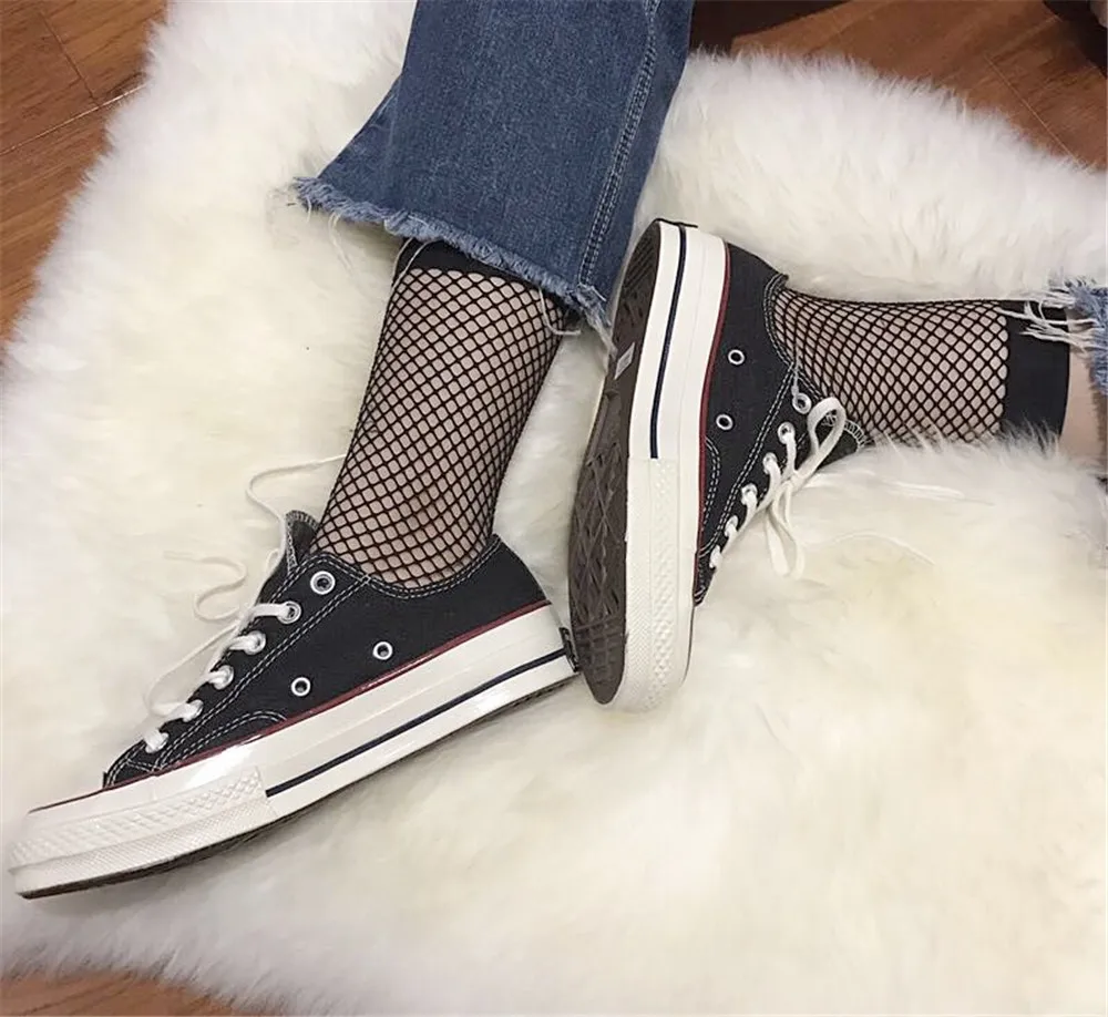 Летние женские сексуальные бриджи Короткие сетчатые носки полые черные дышащие