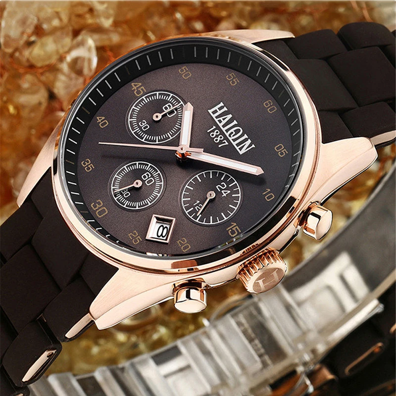 

HAIQIN Men's Watches 2019 New Top Fashion Men's Luxury Quartz / Business / Waterproof / Gold / Military / Watch Men Chronograph