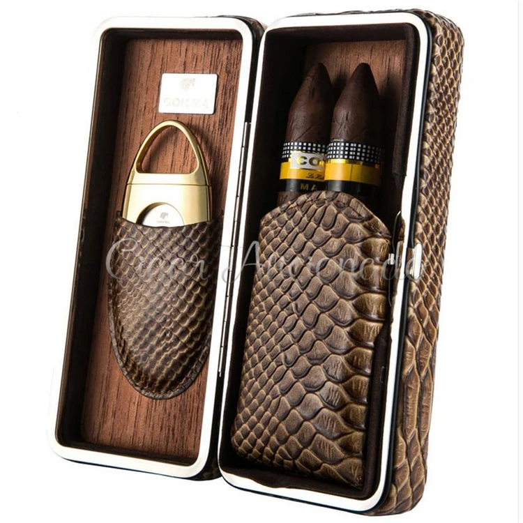 Cohiba роскошные гаджеты ящерица змея тиснением из натуральной кожи сигары чехол
