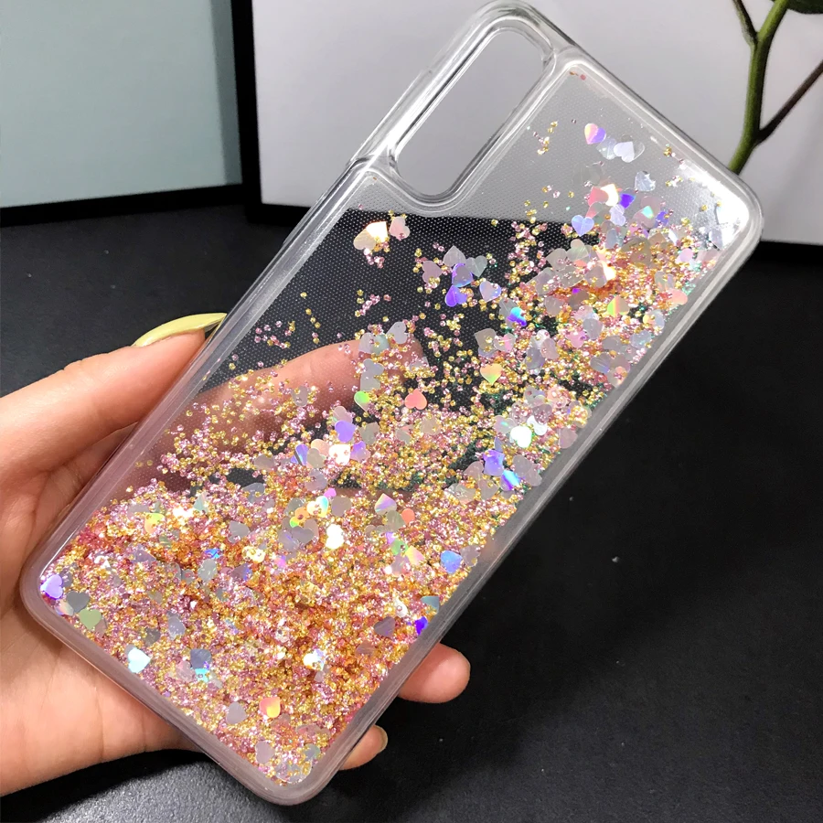 Блестящие чехлы с жидкостью для samsung galaxy A50 силиконовый мягкий чехол Samsung M10 M20 A10 A20