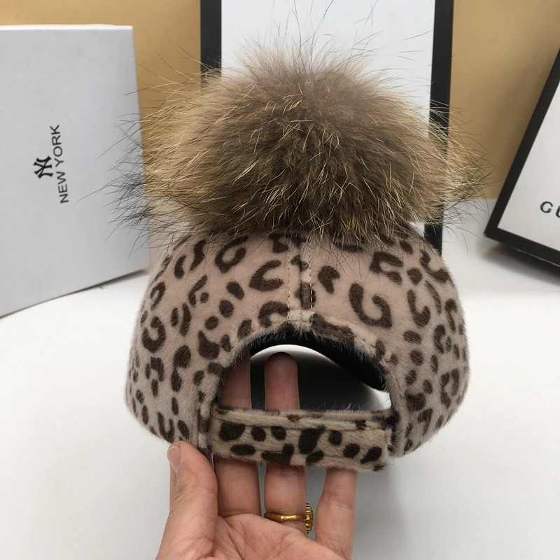 Winter hats for women joker topi leopard baseball cap is the bulb warm hat | Аксессуары для одежды