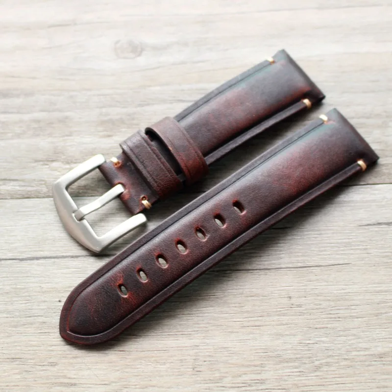 Ремешок ручной работы для наручных часов универсальный браслет из натуральной кожи 18 20 22 мм|Ремешки часов| |