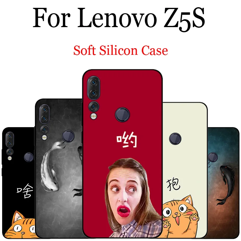 Корпус для lenovo Z5S пара чехол для телефона из мягкого силикона ТПУ с рисунком чехол для lenovo Z 5S забавные Крышка для мобильного телефона с изображением персонажа мультфильмов lenovo Z5S чехол с защитой от ударов