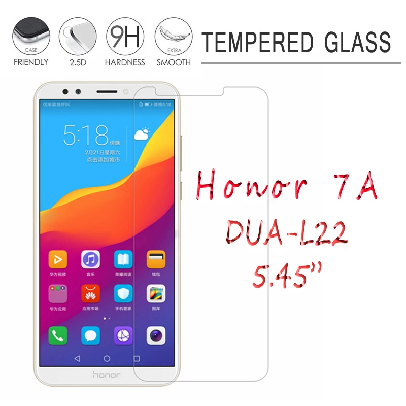 2 шт для Honor 7A Dua L22 закаленное стекло 5 45 защита экрана 9H Защитное Huawei Honor7A Y5