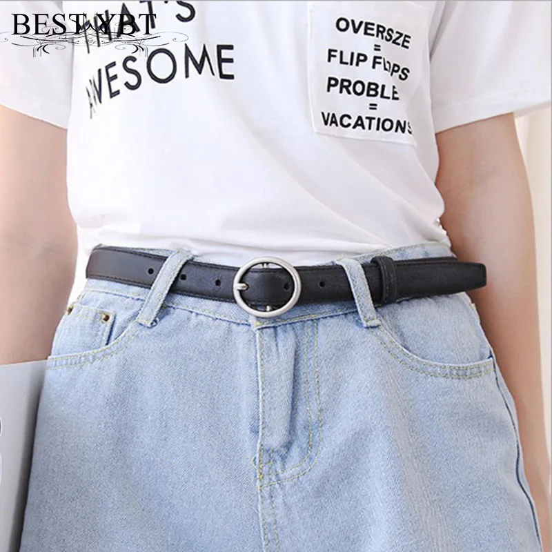 

Best YBT Women Belt PU Alloy Pin Buckle Belt Simple Fashion Casual Cowboy Outdoor Sports Business affaris High Quality Belt