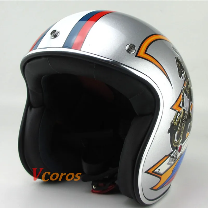 Новое поступление harley мини-шлем cascos capacete 3/4 открытое лицо старинных