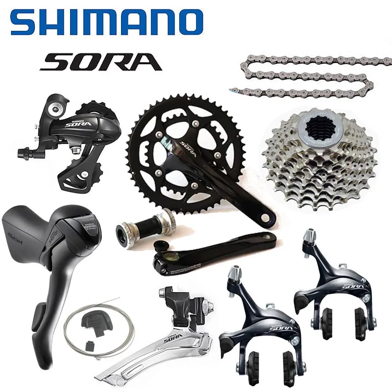 SHIMANO SORA 3500 дорожный велосипед 2x9 Speed GROUPSET 18s набор 7 комплектов Derailleurs CS HG50 9 кассеты