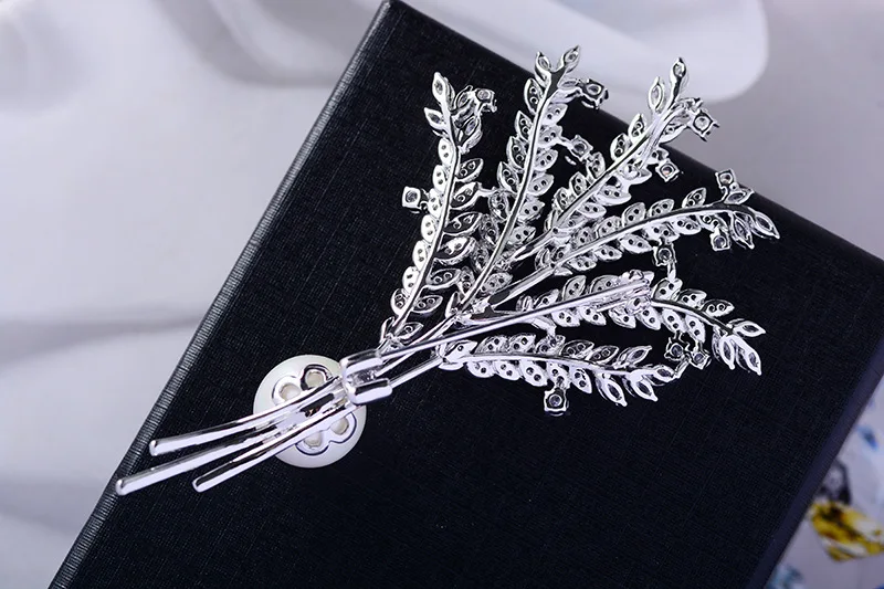 Модные элегантные аксессуары для ювелирных изделий броши листья пшеницы с