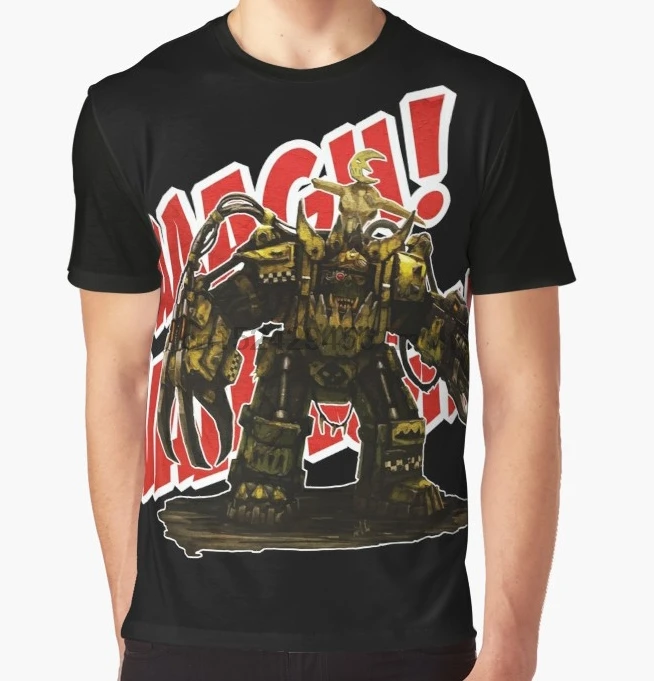 Мужская футболка с принтом WAAAGH! 2ND короткий рукав o-образный вырез Графический Топ
