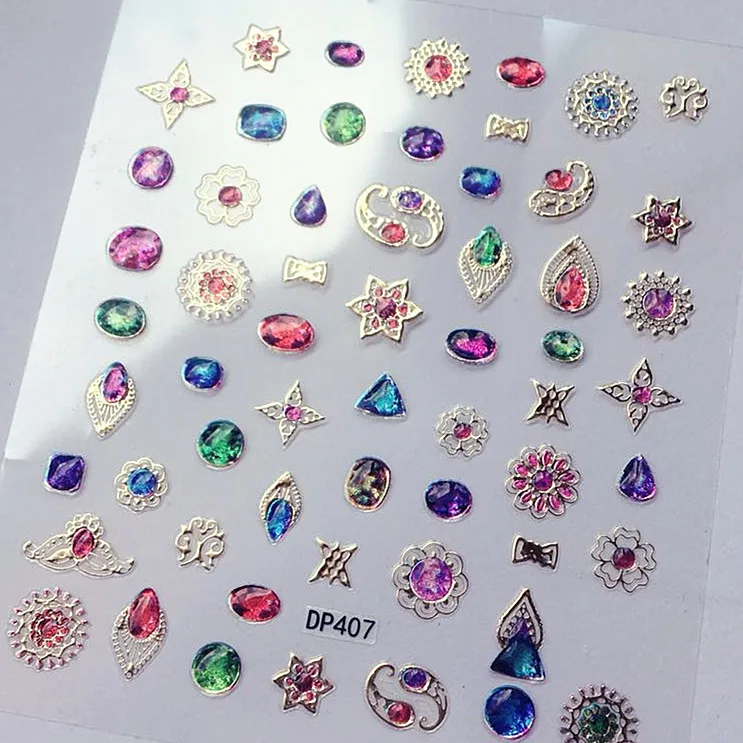 DP-407 Новейшая стикеры 3D на ногти Nail Art Переводные картинки серии DP Переводные картинки инструмент DIY Инструменты для украшения ногтей - Цвет: DP-407