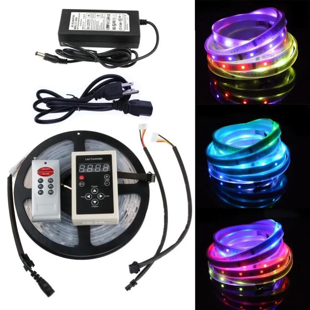 Не водонепроницаемый 5 М 5050 RGB Мечта Color Magic 6803 IC Сид Свет 133 Изменение РФ Пульт