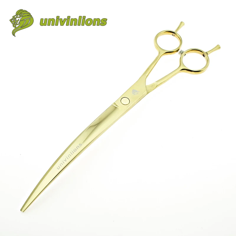 Золотые ножницы univinlion 8 дюймов для домашних питомцев ухода за собаками изогнутые