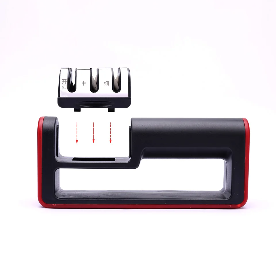 Профессиональная точилка для ножей алмазная быстрая 3 ступенчатая кухонных из