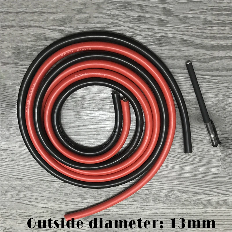 Оригинальные 2 AWG силиконовые кабели красный черный мягкий луженый медный провод 2AWG-60-200 градусов высокая температура высокое напряжение AWG провод