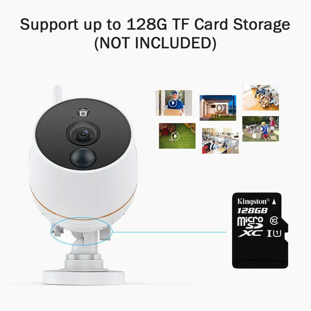 ANNKE 1 шт. FHD 1080P Беспроводная ip-камера уличная влагостойкая PIR Дефлекция движения CCTV