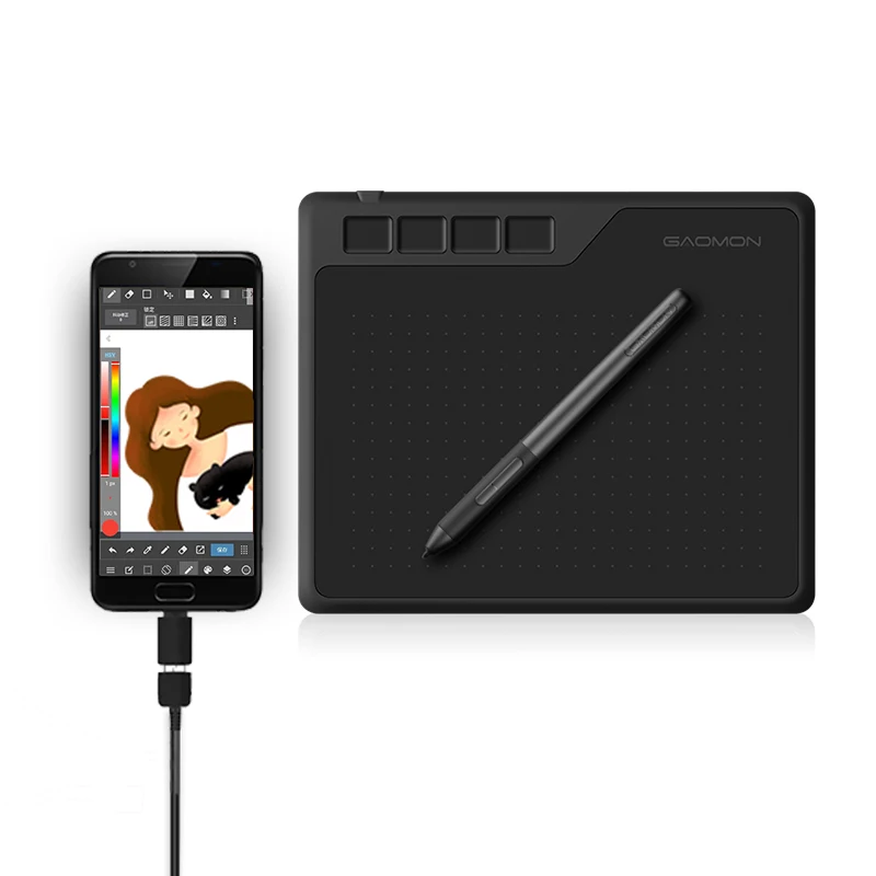 GAOMON S620 6,5x4 дюймов 8192 уровень безбатарейная Ручка Поддержка Android Windows Mac OS система цифровой графический планшет для рисования электронная доска для записей и osu планшет