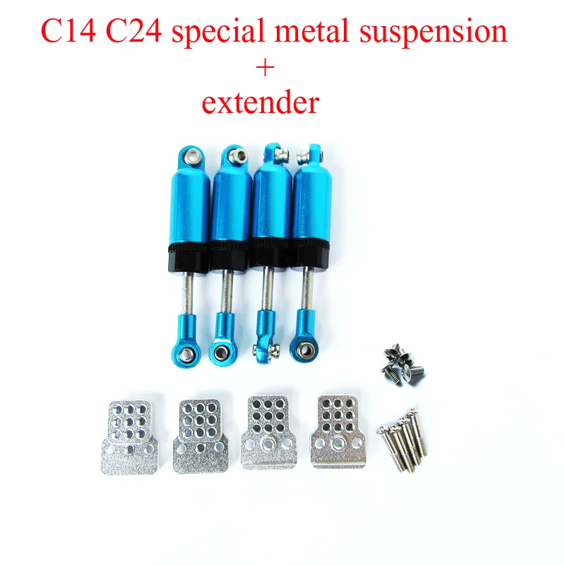 Blue suspension RBRC WPL обновление c14 c24 цельнометаллический блок тележки OP аксессуары для альпинизма по бездорожью DIY пульт дистанционного управления автомобилем - Цвет: Blue suspension