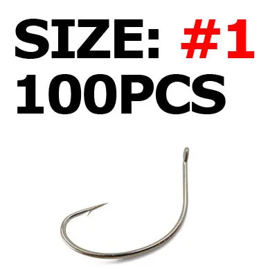 100pcs size 1 100 шт. колючий широкий зазор крючок острые рыболовные крючки соленая вода пресноводная живая мякоть приманки Крючки Размер 6 4 1 1/0 2/0 3/0 4/0 5/0 6/0 - Цвет: 100pcs size 1