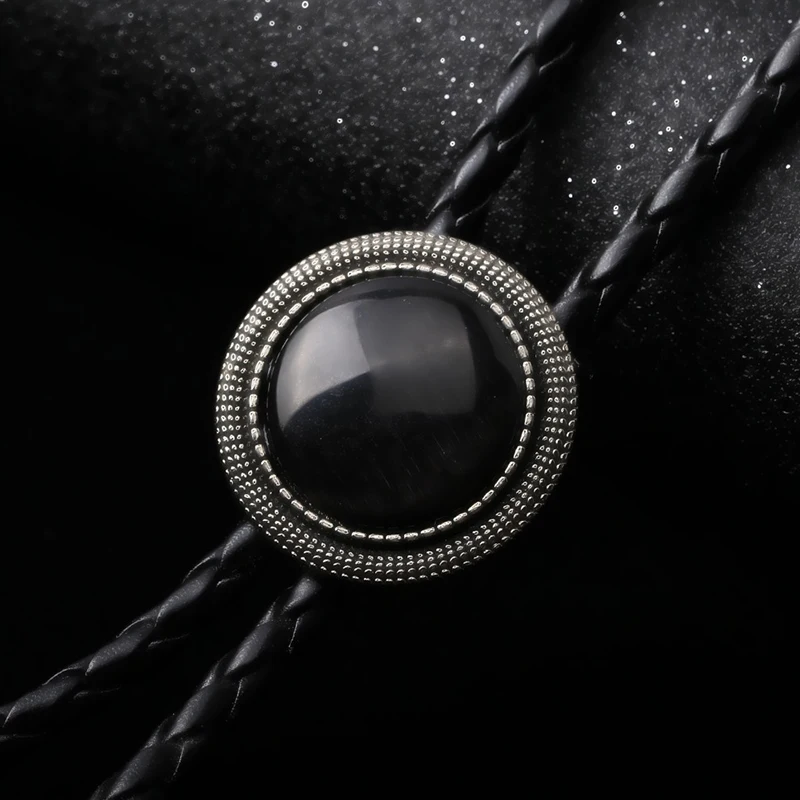 Высокое качество Мужские костюмы золотой/черный Боло галстук рубашка Пуаро шеи