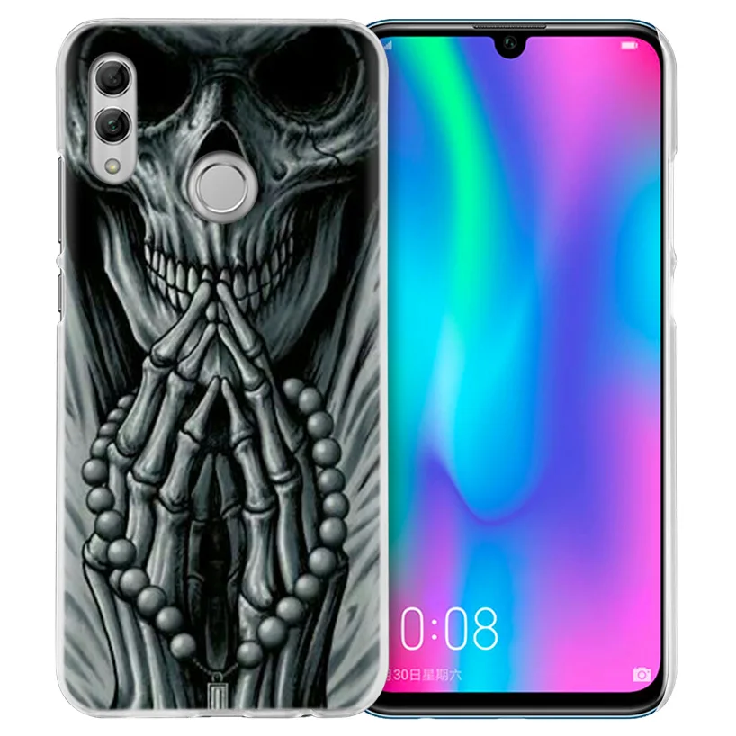 Чехол Grim Reaper Skull для huawei Honor 8X Y9 9 10 Lite Play 8C 8S 8A Pro V20 20i 10i Y6 Y7 Прозрачный жесткий чехол для телефона из поликарбоната