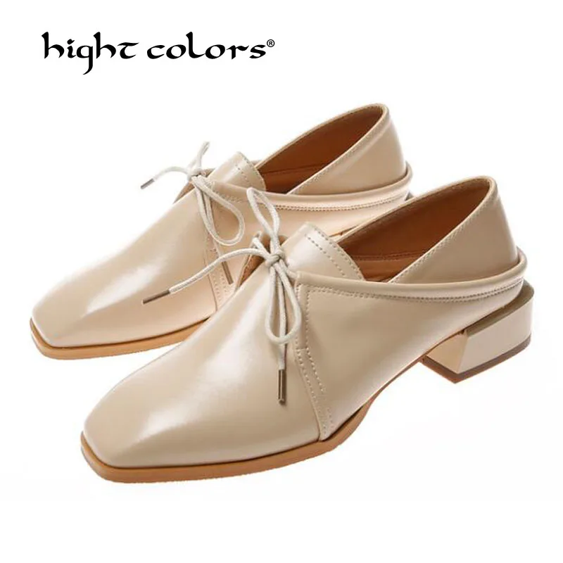 Женские глянцевые туфли-оксфорды PF257 черные абрикосовые Туфли-Броги из лаковой