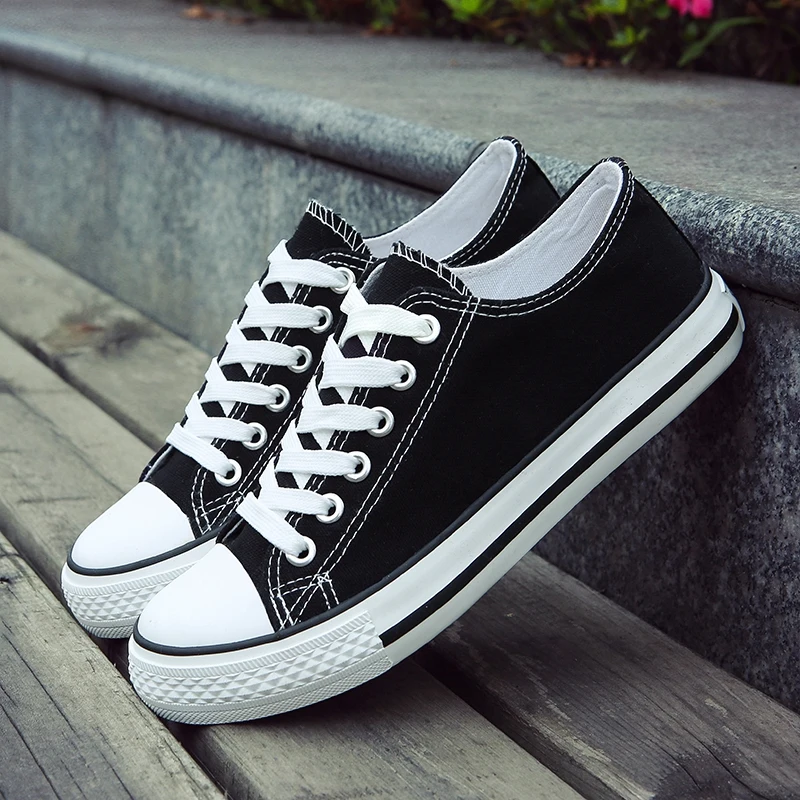 Plus Size 36-44 Canvas Shoes Women Casual for Girls Classic White Woman Trainers Students Zapatos Mujer | Обувь